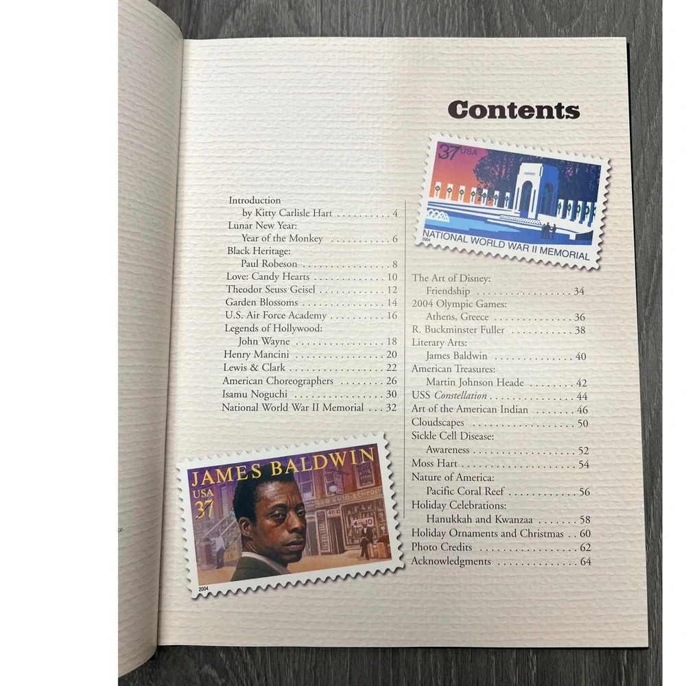 USPS The 2004 Commemorative Stamp Yearbook Hardcover Book Disney John Wayne Art